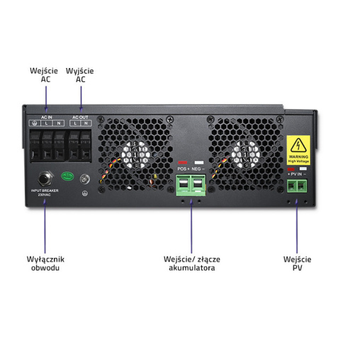 Inwerter solarny Off-Grid 5,5KW + 4 x Akumulator GEL 110Ah Zestaw