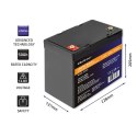 Qoltec Akumulator LiFePO4 Litowo-Żelazowo-Fosforanowy | 12.8V | 50Ah | 640Wh| BMS