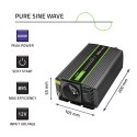 Qoltec Przetwornica napięcia Monolith | 300W | 600W | 12V na 230V | Czysty Sinus