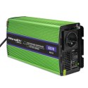 Qoltec Przetwornica napięcia Monolith | ładowanie baterii | UPS | 300W | 600W | 12V na 230V | Czysty Sinus