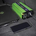 Qoltec Przetwornica napięcia Monolith | ładowanie baterii | UPS | 600W | 1200W | 12V na 230V |Czysty Sinus