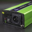 Qoltec Przetwornica napięcia Monolith | ładowanie baterii | UPS | 600W | 1200W | 12V na 230V |Czysty Sinus