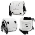 Qoltec Taśma do BROTHER DK-11202 | 62mm x 100mm | 300 etykiet | Biała/ Czarny nadruk | Rolka z uchwytem