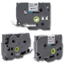 Qoltec Taśma do BROTHER TZ2-241 | 18mm x 8m | Biała/ Czarny nadruk
