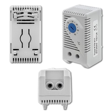Qoltec Termostat zamykający 10A | DIN 35