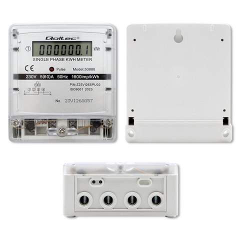 Qoltec Jednofazowy elektroniczny licznik | miernik zużycia energii | 230V | LDC