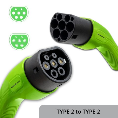 Qoltec Kabel EV Typ 2 do ładowania samochodu | 7kW | 32A | 5m