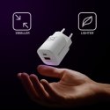 Qoltec Ładowarka sieciowa 35W GaN ULTRA | 5-20V | 2.25-3A | 1xUSB typ C PD | 1x USB | Biała