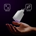Qoltec Ładowarka sieciowa 65W GaN ULTRA | 5-20V | 2.25-3.25A | 1xUSB typ C PD | 1x USB QC 3.0 | Biała