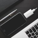 Qoltec Ładowarka sieciowa 65W GaN ULTRA | 5-20V | 2.25-3.25A | 1xUSB typ C PD | 1x USB QC 3.0 | Biała