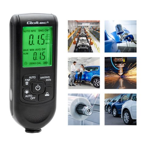 Qoltec Miernik grubości powłok z wyświetlaczem LCD