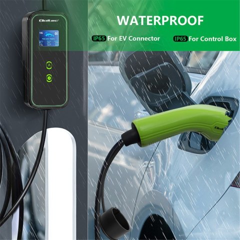 Qoltec Mobilna ładowarka do samochodów EV 2 w 1 typ2 | 3.5kW | 230V