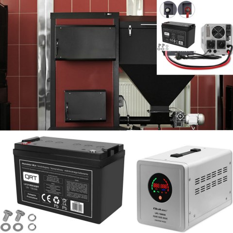 Zasilacz UPS do pieca gazowego CO 1000VA+100Ah Akumulator