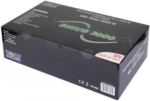 Przetwornica napiecia VOLT Sinus 3000 12V/230V 1500W/3000W Czysty Sinus