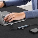 Qoltec Hub Adapter USB-C 3.1 4 w1 | USB 3.0 | 3x USB 2.0