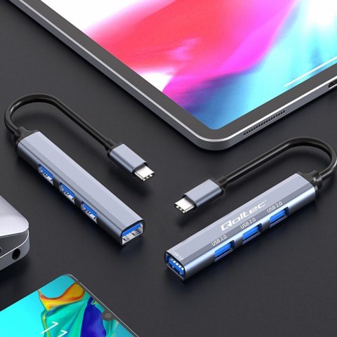Qoltec Hub Adapter USB-C 3.1 4 w1 | USB 3.0 | 3x USB 2.0