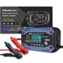 Qoltec Inteligentna ładowarka do akumulatora STD AGM GEL LiFePO4 z funkcją naprawy |12-24V |10A | LCD | 9 trybów