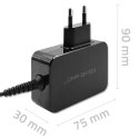 Qoltec Ładowarka GaN POWER PRO | 30W | 5-20V | 1.5-3A | 1xUSB typ C | Czarna