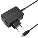 Qoltec Ładowarka GaN POWER PRO | 30W | 5-20V | 1.5-3A | 1xUSB typ C | Czarna
