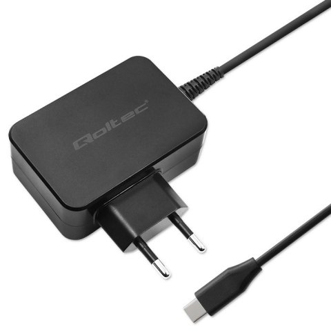 Qoltec Ładowarka GaN POWER PRO | 30W | 5-20V | 1.5-3A | 1xUSB typ C | Czarna