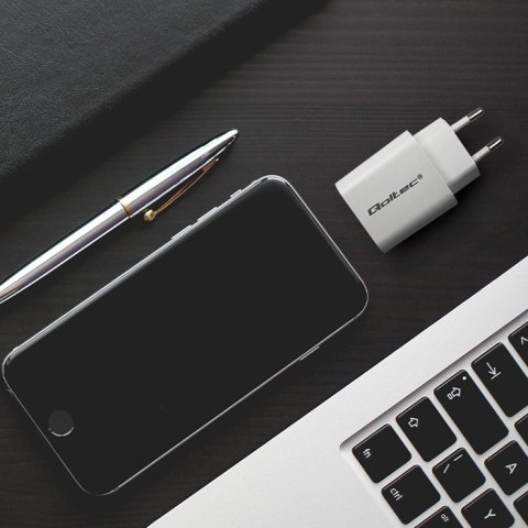 Qoltec Ładowarka Super Quick PD | 20W | 5-12V | 1.67-3A | USB typ C | Biała