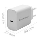 Qoltec Ładowarka Super Quick PD | 20W | 5-12V | 1.67-3A | USB typ C | Biała