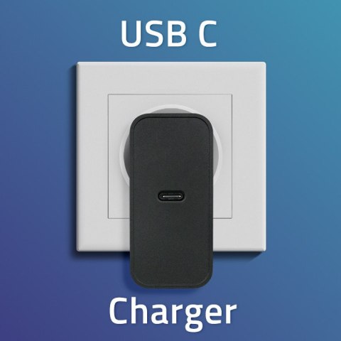 Qoltec Ładowarka Super Quick PD | 65W | 5-20V | 3-3.25A | 1xUSB typ C | Czarna