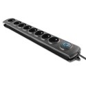 Qoltec Listwa antyprzepięciowa | 8 gniazd | 3m