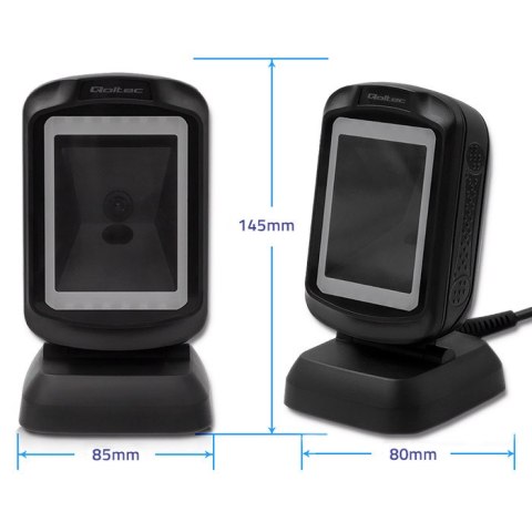 Qoltec Stacjonarny czytnik kodów 1D i 2D | USB