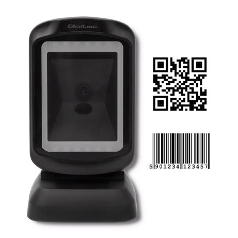 Qoltec Stacjonarny czytnik kodów 1D i 2D | USB