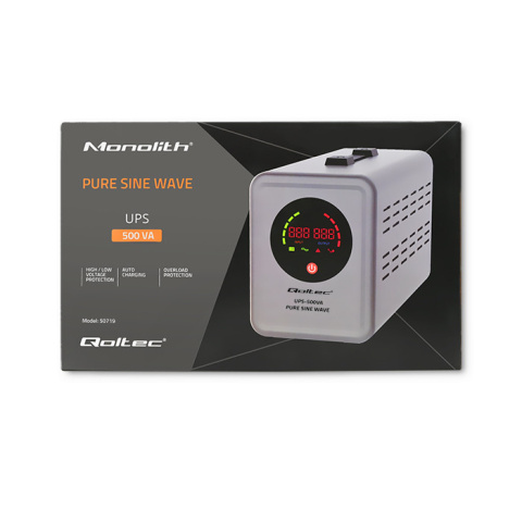 Zasilacz awaryjny Pure Sine Wave UPS 500VA 350W Stała faza + Akumulator 100Ah