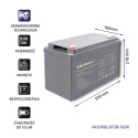 Zasilacz awaryjny Pure Sine Wave UPS 500VA 350W Stała faza + Akumulator 100Ah