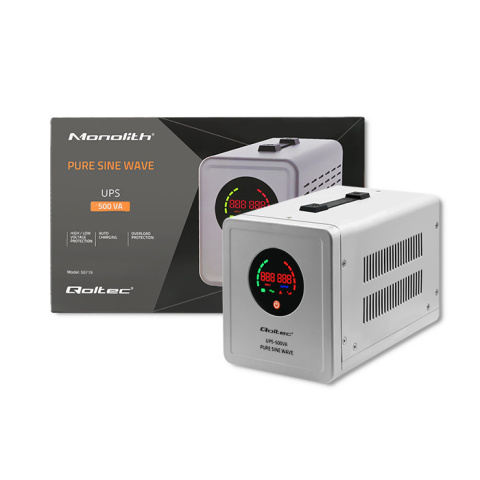 Zasilacz awaryjny Pure Sine Wave UPS 500VA 350W Stała faza + Akumulator 100Ah