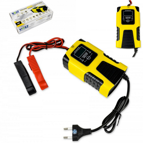 PROSTOWNIK AKUMULATOROWY Z LCD 12V 4A / 6V 2A COMPACT