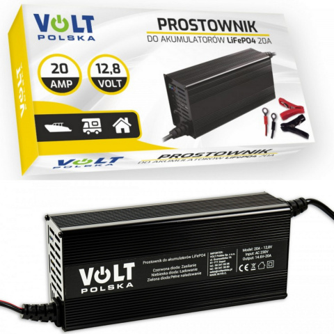 Prostownik do akumulatorów LiFePO4 20A (12,8V)