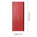 Qoltec Aluminiowa Obudowa | Kieszeń na dysk M.2 SSD | SATA | NGFF | USB 3.0 | Super speed | 2TB | Czerwony