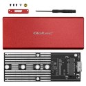 Qoltec Aluminiowa Obudowa | Kieszeń na dysk M.2 SSD | SATA | NGFF | USB 3.0 | Super speed | 2TB | Czerwony