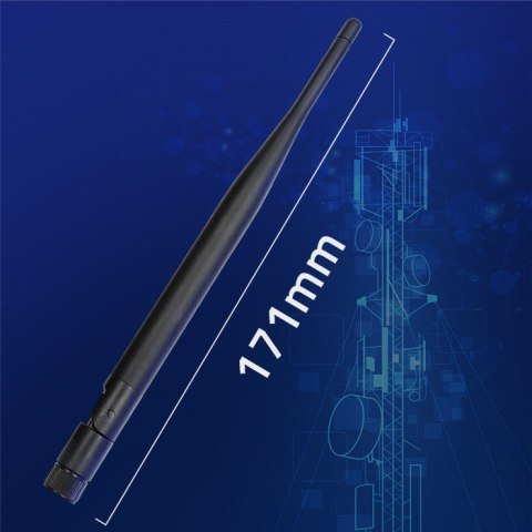 Qoltec Antena Wi-Fi 2.4/2.5 GHz | 5.1/5.8 GHz | dookólna | 5dBi | Wewnętrzna