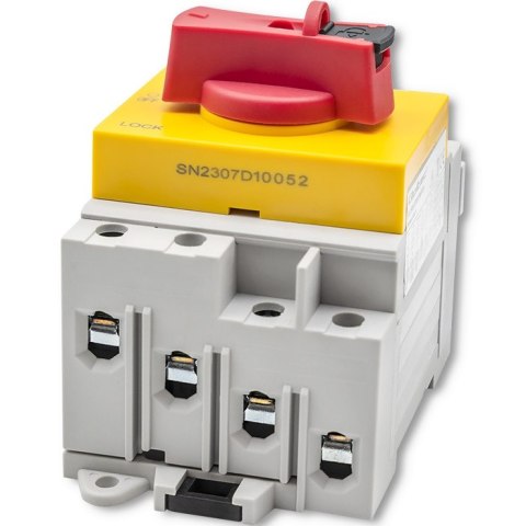 Qoltec Fotowoltaiczny wyłącznik prądu stałego z funkcją blokady | Przełącznik DC | 1200V | 32A
