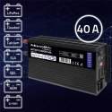 Qoltec Inteligentna ładowarka Monolith do akumulatorów LiFePO4 AGM GEL SLA 40A 12V