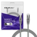 Qoltec Kabel Patchcord FTP | CAT5e | 2 x RJ-45 | 1m | High speed | Gold | Ekranowany