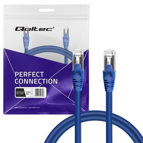 Qoltec Kabel Patchcord FTP | CAT6 | 2 x RJ-45 | 1.5m | High speed | Gold
