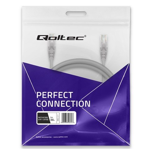 Qoltec Kabel Patchcord UTP | CAT5e | 2 x RJ-45 | 5m | High speed | Gold