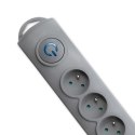 Qoltec Listwa antyprzepięciowa | 4 gniazda | 1.5m