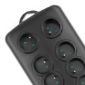 Qoltec Listwa antyprzepięciowa Qoltec | 8 gniazd | 2.5m