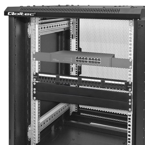 Qoltec Panel zaślepiający do szaf RACK 19" | 1U