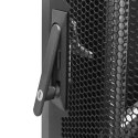 Qoltec Szafa RACK 19" | 15U | 600 x 600 x 855 | perforowane drzwi | stojąca | nóżki + kółka | stalowa obudowa | zamek