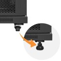 Qoltec Szafa RACK 19" | 15U | 600 x 600 x 855 | perforowane drzwi | stojąca | nóżki + kółka | stalowa obudowa | zamek