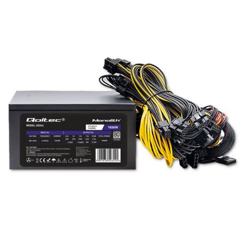 Qoltec Wydajny Zasilacz ATX 1650W | 80 Plus Platinum