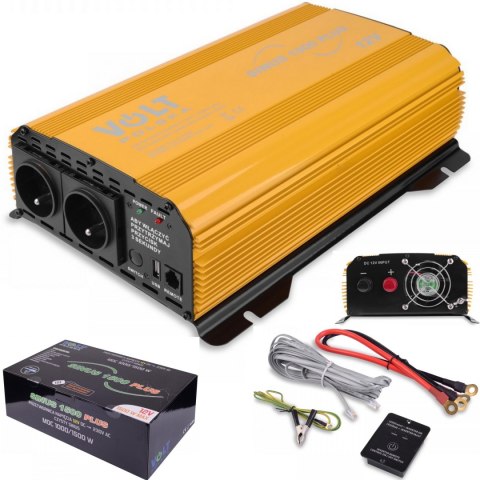 Przetwornica napięcia 12V 1500/1000W SINUS PLUS Czysty sinus